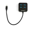 StarTech.com 4 prievadų USB-C šakotuvas – USB-C į 4x USB-A prievadus – SuperSpeed 10Gbps USB 3.2 Gen 2 Type-C šakotuvas – maitinamas iš USB – nešiojamas/kompaktiškas USB-C į USB adapteris nešiojamam kompiuteriui – aliuminis
