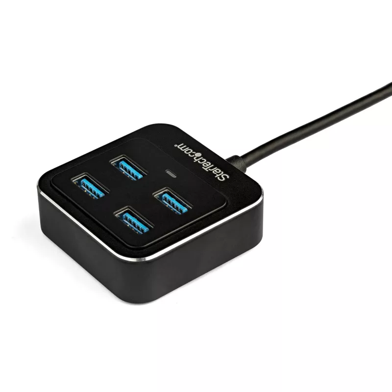 StarTech.com 4 prievadų USB-C šakotuvas – USB-C į 4x USB-A prievadus – SuperSpeed 10Gbps USB 3.2 Gen 2 Type-C šakotuvas – maitinamas iš USB – nešiojamas/kompaktiškas USB-C į USB adapteris nešiojamam kompiuteriui – aliuminis