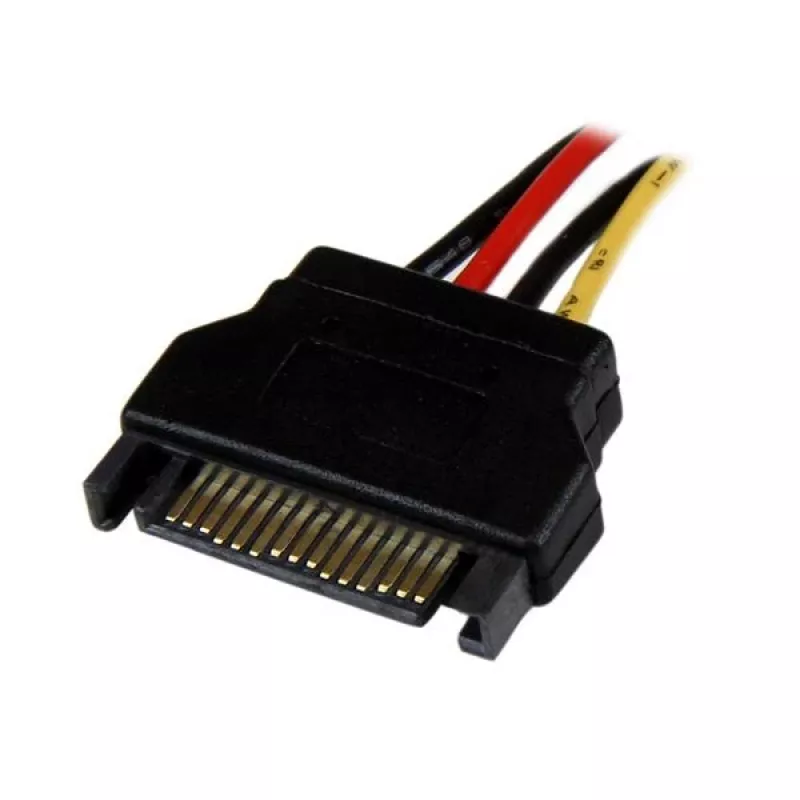 StarTech.com 12 colių SATA į LP4 maitinimo adapterio laidas - F/M, SATA 15 kaiščių, Molex (4 kaiščių), 0,3048 m, Vyriškas, Moteriškas, Tiesus