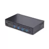 StarTech.com 4 prievadų DisplayPort KVM jungiklis, 8K 60Hz / 4K 144Hz, vienas ekranas, DP 1.4, 2x USB 3.0 prievadai, 4x USB 2.0 HID prievadai, mygtukinis ir klavišų perjungimas, TAA atitikimas