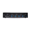 StarTech.com 4 prievadų DisplayPort KVM jungiklis, 8K 60Hz / 4K 144Hz, vienas ekranas, DP 1.4, 2x USB 3.0 prievadai, 4x USB 2.0 HID prievadai, mygtukinis ir klavišų perjungimas, TAA atitikimas