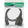 InLine maitinimo laidas, C14 į Schutzkontakt kištuką, juodas, 0,5 m