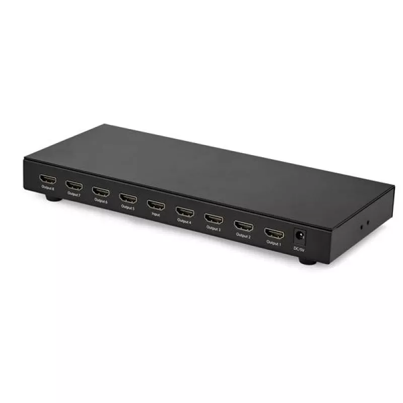StarTech.com 8 prievadų HDMI skirstytuvas 4K 60Hz, HDMI, 8x HDMI, 3840 x 2160 pikselių, juoda, 4K Ultra HD, 60 Hz