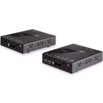 StarTech.com HDMI KVM prailgintuvas per IP tinklą – 4K 30Hz HDMI 2.0 ir USB per IP LAN arba Cat5e/Cat6 Ethernet kabeliu (100m/330ft) – Nuotolinio KVM jungiklio/konsolės siųstuvas-imtuvas rinkinys