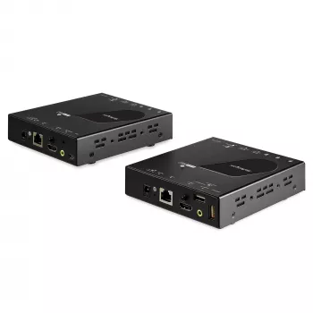 StarTech.com HDMI KVM prailgintuvas per IP tinklą – 4K 30Hz HDMI 2.0 ir USB per IP LAN arba Cat5e/Cat6 Ethernet kabeliu (100m/330ft) – Nuotolinio KVM jungiklio/konsolės siųstuvas-imtuvas rinkinys