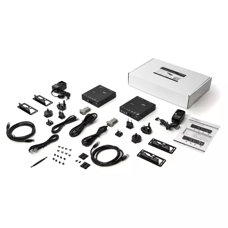 StarTech.com HDMI KVM prailgintuvas per IP tinklą – 4K 30Hz HDMI 2.0 ir USB per IP LAN arba Cat5e/Cat6 Ethernet kabeliu (100m/330ft) – Nuotolinio KVM jungiklio/konsolės siųstuvas-imtuvas rinkinys