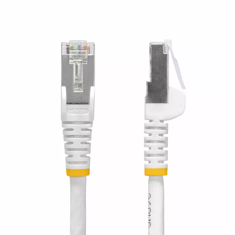 StarTech.com 3 m baltas CAT8 eterneto kabelis, apsaugotas nuo užkabinimo, RJ45, 25G/40G, 2000 MHz, 100W PoE++, S/FTP, 26AWG gryna vario viela, LSZH, ekranuotas tinklo laidininkas su įtempimo mažinimo elementais, individualiai išbandytas