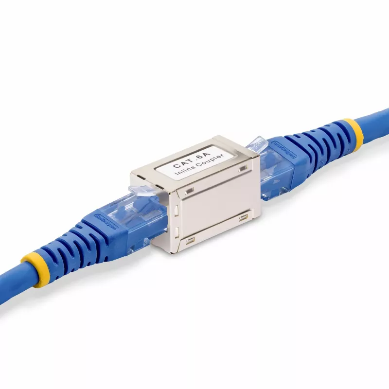 StarTech.com ekranuotas RJ45 jungiklis, Cat6a prailginimo mova, moteriškas į moterišką (F/F) T568B, ekranuotas eterneto kabelio prailginimas