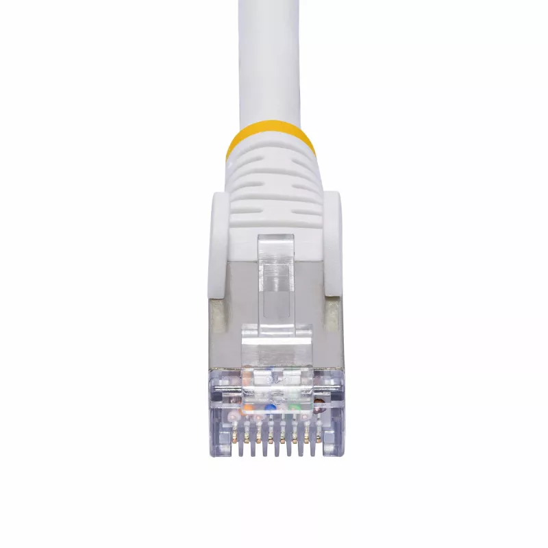StarTech.com 15 m baltas CAT8 Ethernet kabelis, be užkabinimų RJ45, 25G/40G, 2000 MHz, 100W PoE++, S/FTP, 26AWG gryna varinė viela, LSZH, ekranuotas tinklo jungiamasis kabelis su įtempimo mažinimu, individualiai išbandytas