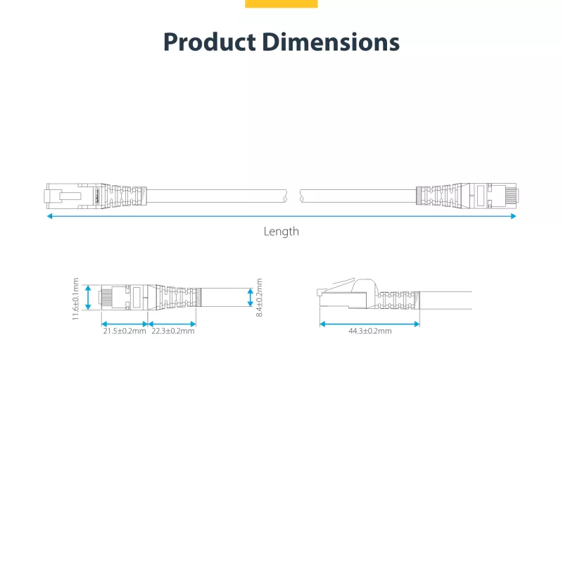 StarTech.com 15 m baltas CAT8 Ethernet kabelis, be užkabinimų RJ45, 25G/40G, 2000 MHz, 100W PoE++, S/FTP, 26AWG gryna varinė viela, LSZH, ekranuotas tinklo jungiamasis kabelis su įtempimo mažinimu, individualiai išbandytas