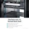 StarTech.com 1U serverinė lentyna – universali ventiliuojama konsolinė lentyna 19 colių tinklo įrangos stovui ir spin tai – tvirtas plienas, svorio talpa 20 kg – 10 colių gylio lentyna, juoda