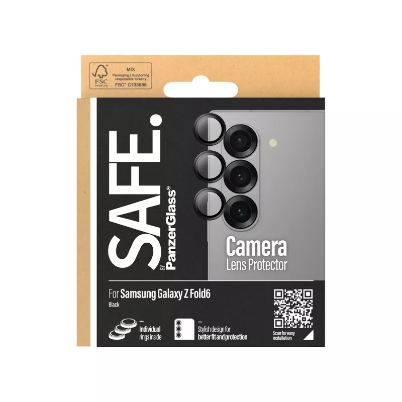 Apsauginis fotoaparato lęšio dangtelis PanzerGlass SAFE. Samsung Galaxy Z Fold6 juodas