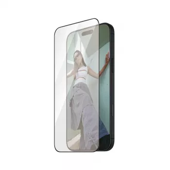 PanzerGlass SAFE. by ® Apsauginis stiklas su juodu rėmeliu iPhone 16 Pro | Ultra-Wide Fit