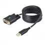 StarTech.com 2 m USB į Null Modem serijinį adapterio kabelį, COM išlaikymas, FTDI, USB-A į DB9 RS232, keičiami DB9 varžtai/veržlės, Windows/macOS/Linux
