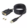 StarTech.com 2 m USB į Null Modem serijinį adapterio kabelį, COM išlaikymas, FTDI, USB-A į DB9 RS232, keičiami DB9 varžtai/veržlės, Windows/macOS/Linux