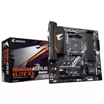 Motininė plokštė GIGABYTE B550M AORUS ELITE AX, AMD B550, lizdas AM4, Micro ATX