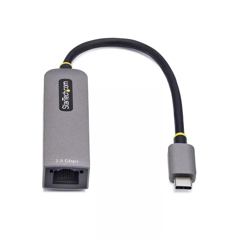 StarTech.com USB-C iki Ethernet adapteris 2,5GbE, 100W PD perdavimas, NBASE-T NIC, USB 3.0 Type-C 2,5/1G kelių greičių tinklas, suderinamas su Thunderbolt, Windows ir Mac