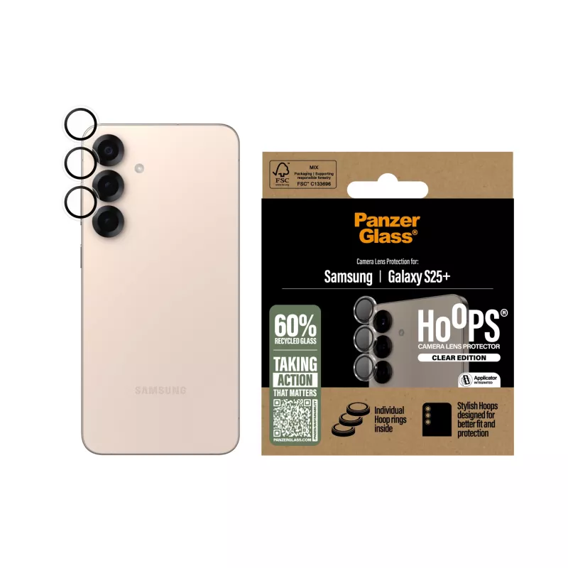 PanzerGlass Hoops® kameros lęšio apsauga permatoma Samsung Galaxy S25+