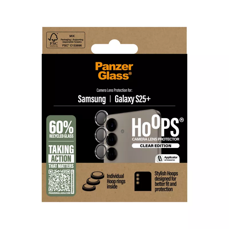 PanzerGlass Hoops® kameros lęšio apsauga permatoma Samsung Galaxy S25+