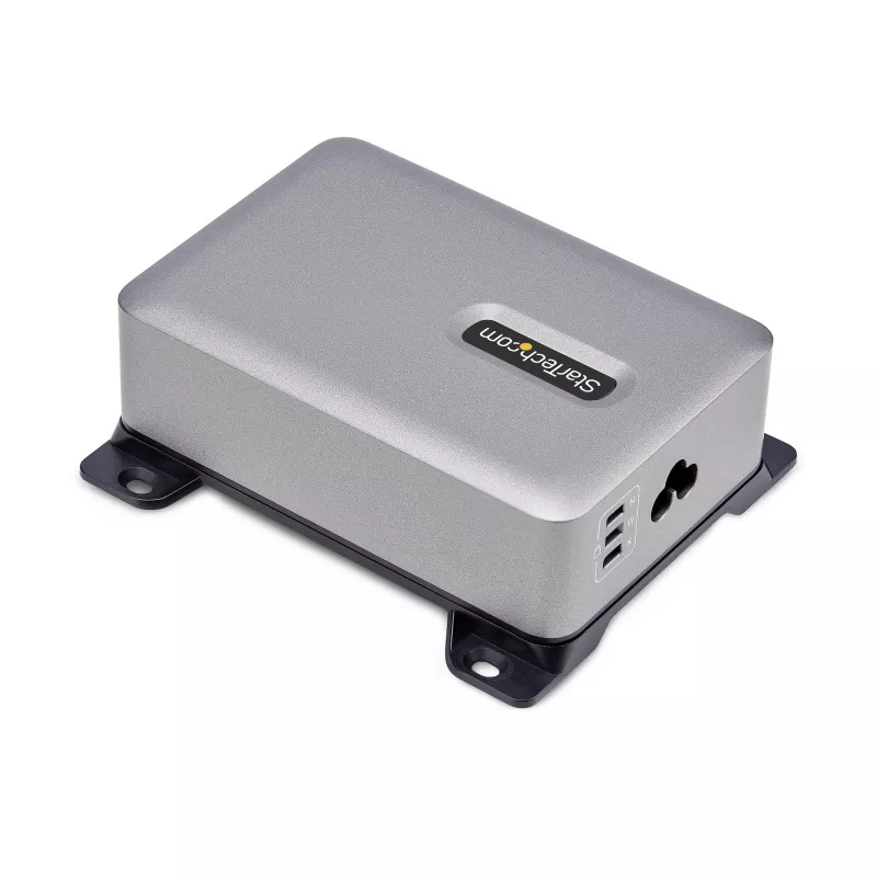 StarTech.com 4 prievadų kelių įrenginių USB-C įkroviklis, 240W bendra, vienas prievadas 140W EPR, PD 3.1, sraigtiniai fiksavimo prievadai, skirtas posėdžių salėms, su laikikliu montavimui ant paviršiaus