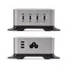 StarTech.com 4 prievadų kelių įrenginių USB-C įkroviklis, 240W bendra, vienas prievadas 140W EPR, PD 3.1, sraigtiniai fiksavimo prievadai, skirtas posėdžių salėms, su laikikliu montavimui ant paviršiaus