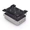 StarTech.com 4 prievadų kelių įrenginių USB-C įkroviklis, 240W bendra, vienas prievadas 140W EPR, PD 3.1, sraigtiniai fiksavimo prievadai, skirtas posėdžių salėms, su laikikliu montavimui ant paviršiaus