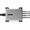 StarTech.com 4 prievadų kelių įrenginių USB-C įkroviklis, 240W bendra, vienas prievadas 140W EPR, PD 3.1, sraigtiniai fiksavimo prievadai, skirtas posėdžių salėms, su laikikliu montavimui ant paviršiaus