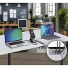 StarTech.com 4 prievadų kelių įrenginių USB-C įkroviklis, 240W bendra, vienas prievadas 140W EPR, PD 3.1, sraigtiniai fiksavimo prievadai, skirtas posėdžių salėms, su laikikliu montavimui ant paviršiaus