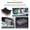 StarTech.com 4 prievadų kelių įrenginių USB-C įkroviklis, 240W bendra, vienas prievadas 140W EPR, PD 3.1, sraigtiniai fiksavimo prievadai, skirtas posėdžių salėms, su laikikliu montavimui ant paviršiaus