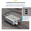 StarTech.com 4 prievadų kelių įrenginių USB-C įkroviklis, 240W bendra, vienas prievadas 140W EPR, PD 3.1, sraigtiniai fiksavimo prievadai, skirtas posėdžių salėms, su laikikliu montavimui ant paviršiaus