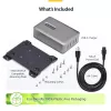 StarTech.com 4 prievadų kelių įrenginių USB-C įkroviklis, 240W bendra, vienas prievadas 140W EPR, PD 3.1, sraigtiniai fiksavimo prievadai, skirtas posėdžių salėms, su laikikliu montavimui ant paviršiaus