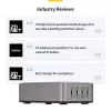 StarTech.com 4 prievadų kelių įrenginių USB-C įkroviklis, 240W bendra, vienas prievadas 140W EPR, PD 3.1, sraigtiniai fiksavimo prievadai, skirtas posėdžių salėms, su laikikliu montavimui ant paviršiaus