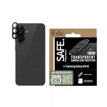 PanzerGlass SAFE kameros lęšių apsauga Samsung Galaxy A36 5G skaidri, atspari įbrėžimams ir smūgiams