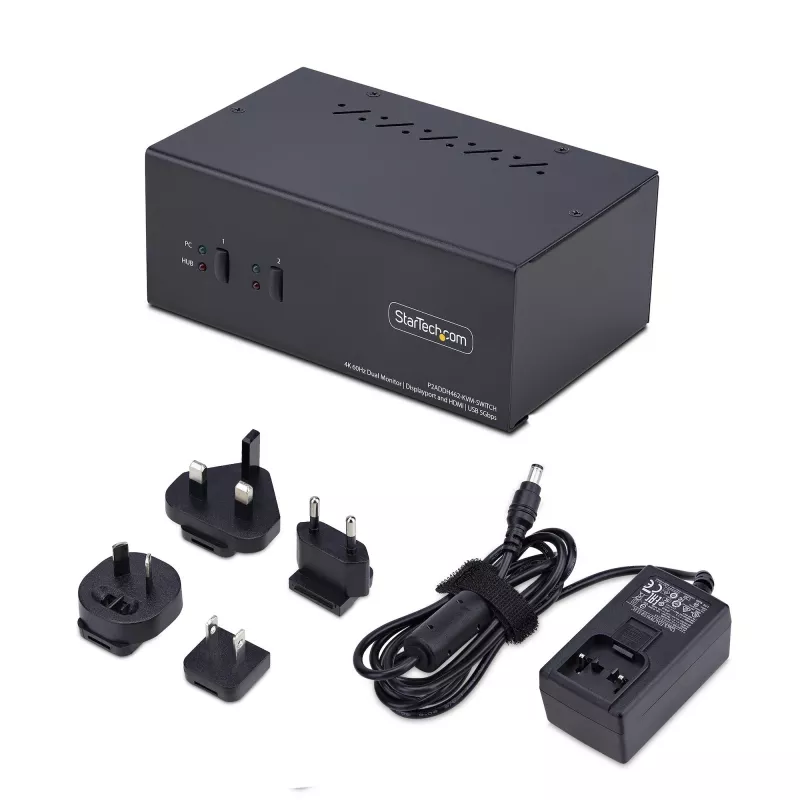 StarTech.com P2ADDH462-KVM-SWITCH KVM jungiklis juodas