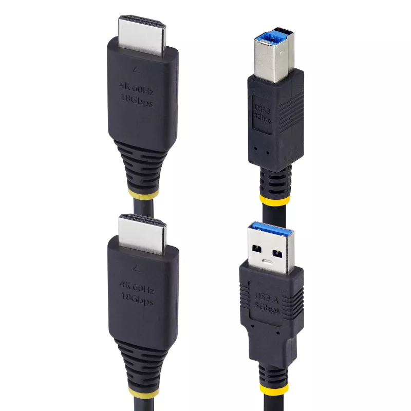 StarTech.com 10ft (3m) HDMI ir USB 5Gbps KVM kabelis, 4K 60Hz, HDMI 2.0 ir USB kombinuotas kabelis KVM jungikliams