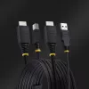 StarTech.com 10ft (3m) HDMI ir USB 5Gbps KVM kabelis, 4K 60Hz, HDMI 2.0 ir USB kombinuotas kabelis KVM jungikliams