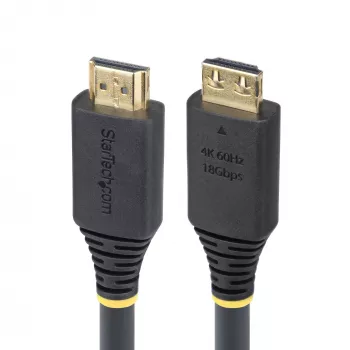 StarTech.com 20ft (6,1 m) HDMI laidas su griebimo jungtimis, 4K 60Hz/1440p 144Hz, HDR10/HDCP 2.2/ARC, 18Gbps, UHD HDMI 2.0 laidas televizoriui/monitoriui/ekranui, TPE apvalkalas