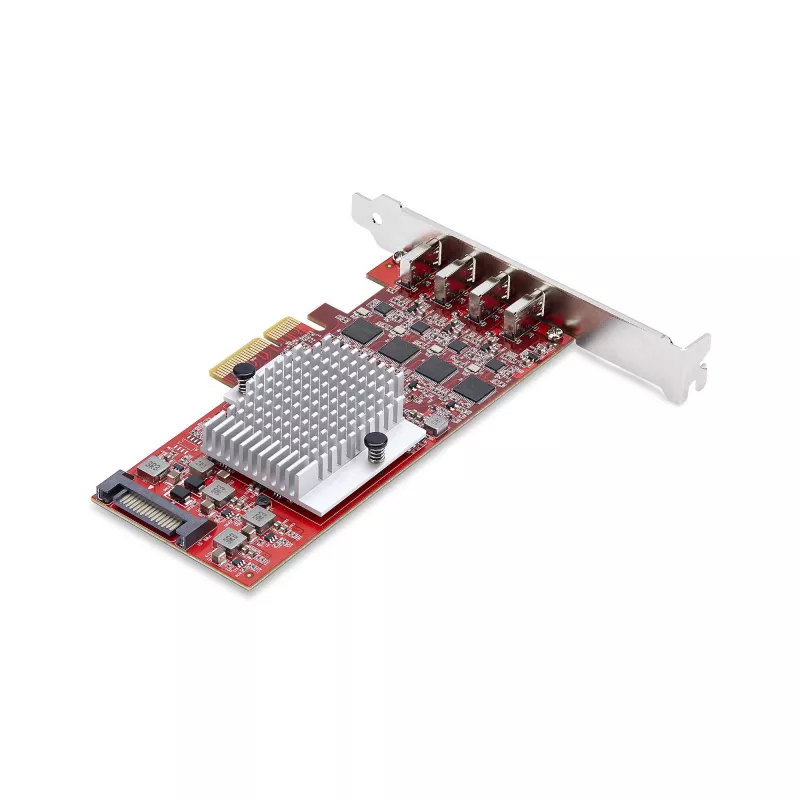 StarTech.com 4 prievadų USB Type-C PCIe kortelė, USB 3.2 10Gbps, USB-C PCI Express plėtinio kortelė, 4 nepriklausomi USB valdikliai, Windows/Linux/macOS, TAA atitinkanti