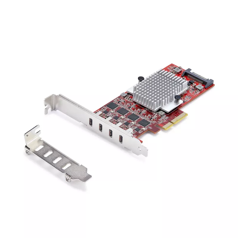 StarTech.com 4 prievadų USB Type-C PCIe kortelė, USB 3.2 10Gbps, USB-C PCI Express plėtinio kortelė, 4 nepriklausomi USB valdikliai, Windows/Linux/macOS, TAA atitinkanti