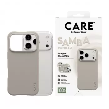 Dėklas PanzerGlass CARE Fashionable Case Samba Vanilla MagSafe, skirtas iPhone 17 Pro