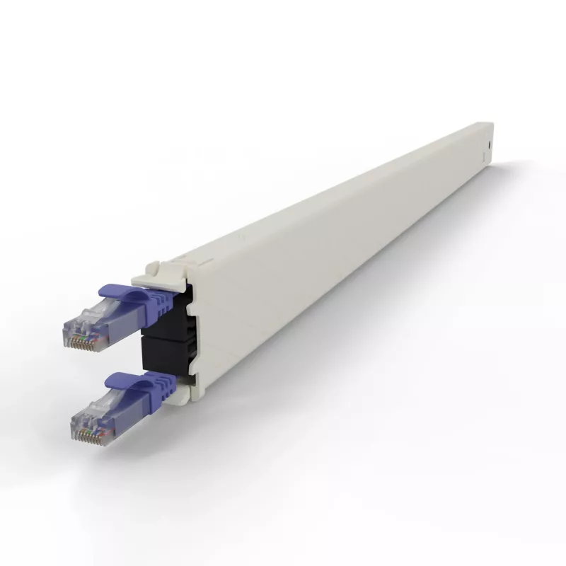 PATCHBOX patchbox.one CONE30UTPVI ištraukiama komutacinio kabelio kasetė, 30RU, Cat6a, UTP, violetinė