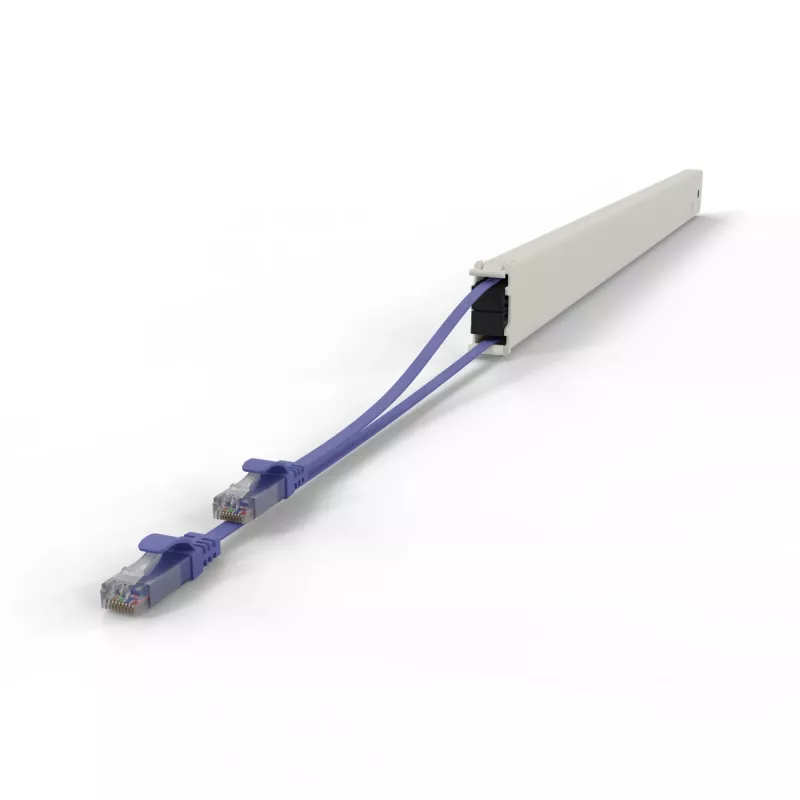 PATCHBOX patchbox.one CONE46UTPVI ištraukiama komutacinio kabelio kasetė, 46RU, Cat6a, UTP, violetinė