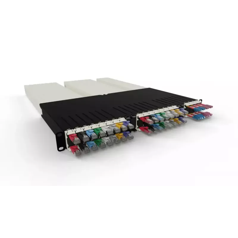 PATCHBOX .one Kasetė 8RU UTP Pilka 0,8m Cat6a