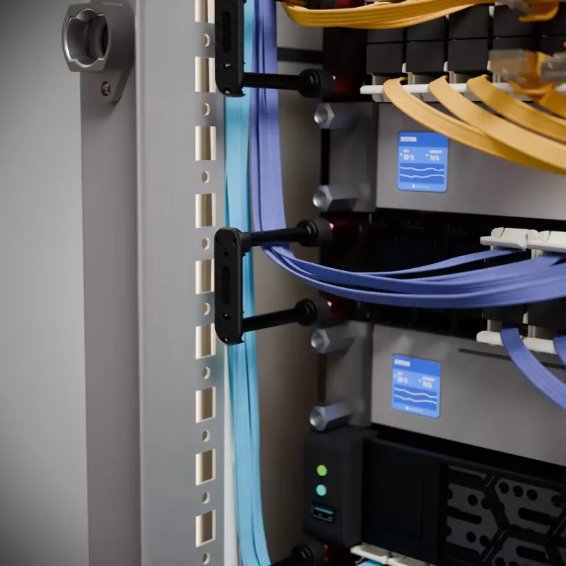 Kabelių valdymo plokštė PATCHBOX Patchcatch Solo 24 vnt. juoda raudona
