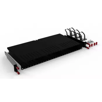 Kabelių valdymo rėmelis PATCHBOX One PONEFRAME 19 colių juodas