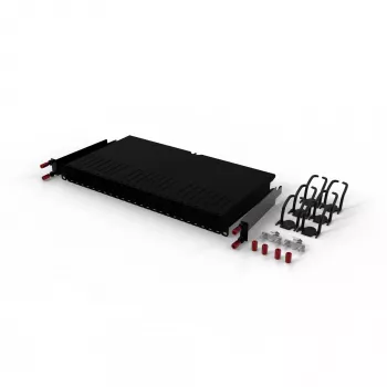Kabelių valdymo rėmelis PATCHBOX One PONEFRAME 19 colių juodas