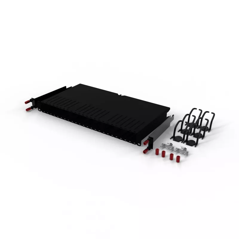 Kabelių valdymo rėmelis PATCHBOX One PONEFRAME 19 colių juodas