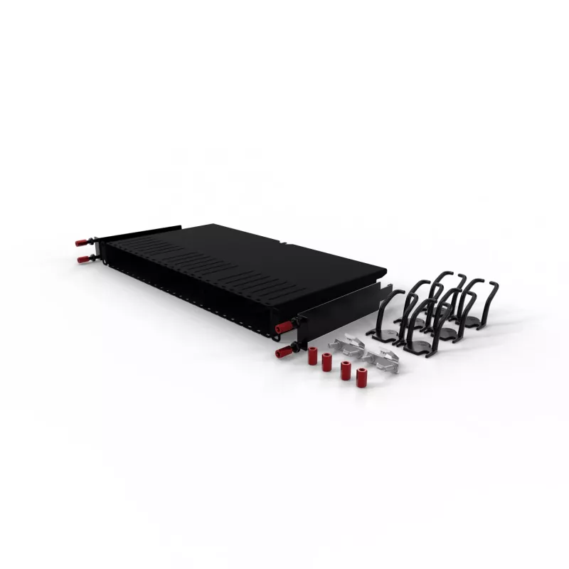Kabelių valdymo rėmelis PATCHBOX One PONEFRAME 19 colių juodas