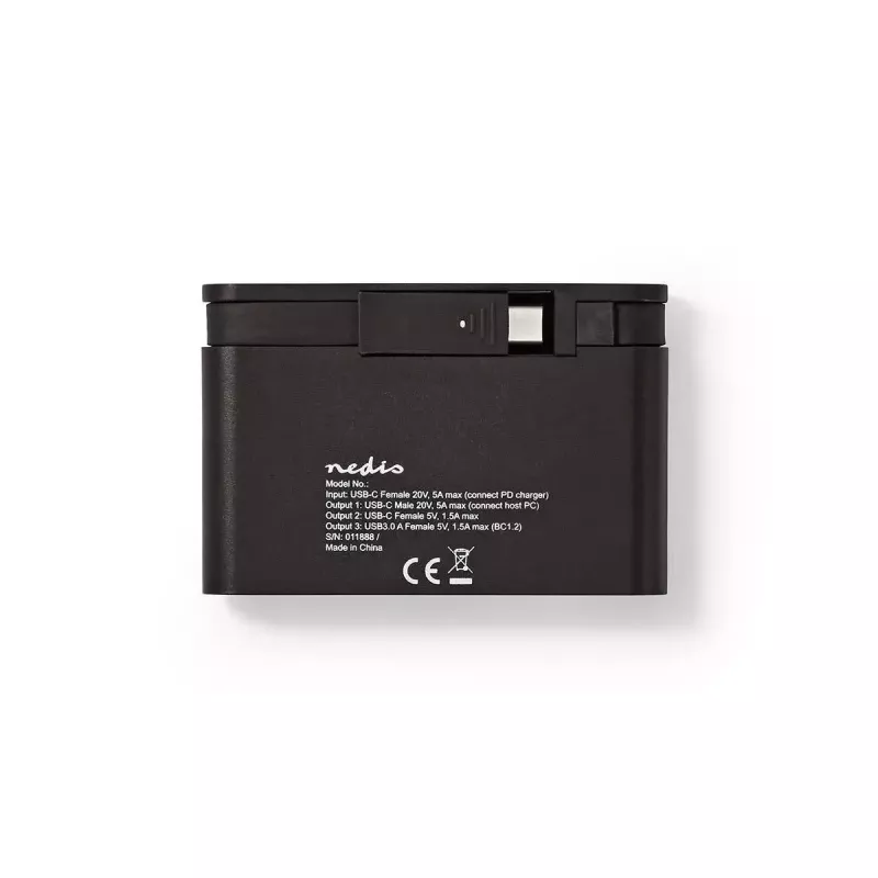 Nedis TCARF220BK USB-C dokas USB 3.2 Gen 1 juodas