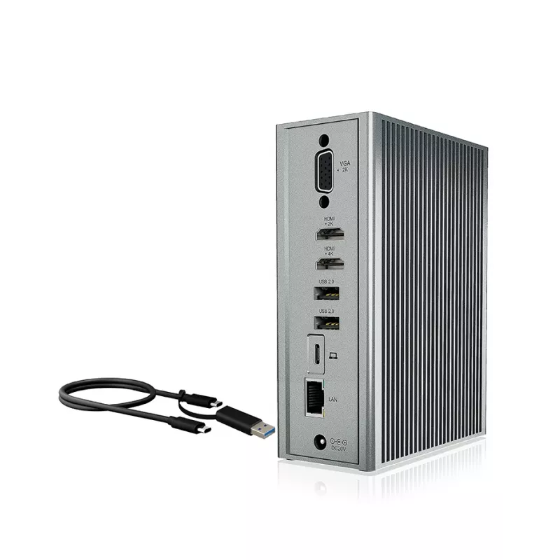 ICY BOX IB-DK2262AC Laidinis USB 3.2 Gen 1 (3.1 Gen 1) Type-C dokas, antracitas